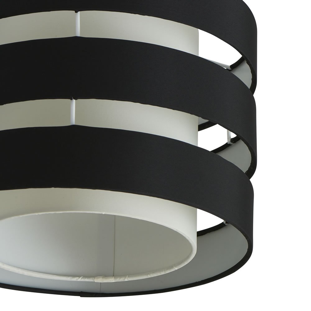 Wilko Double Layer Black and White Light Shade Image 3
