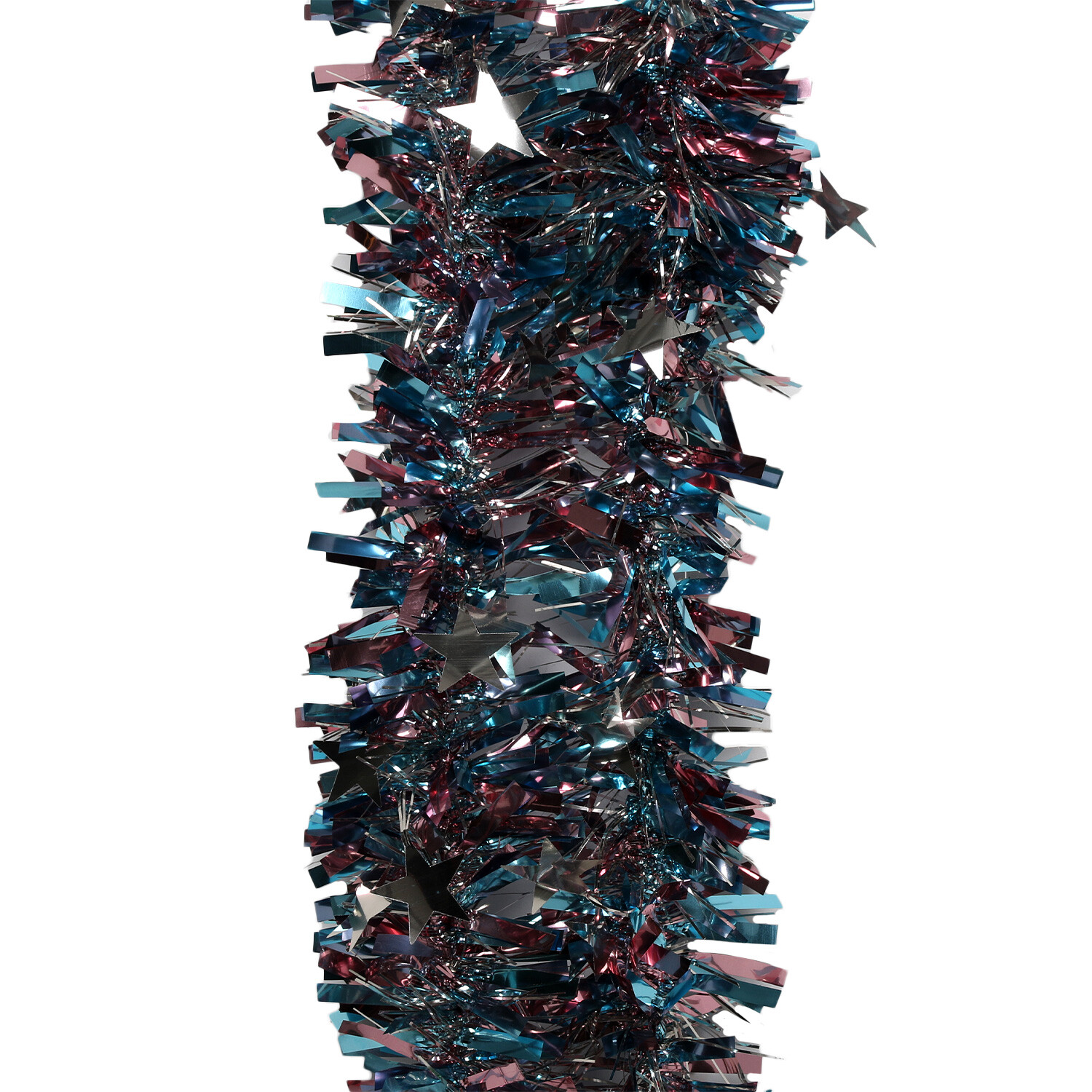 Pink and Blue Chunky Tinsel 2m Image 2