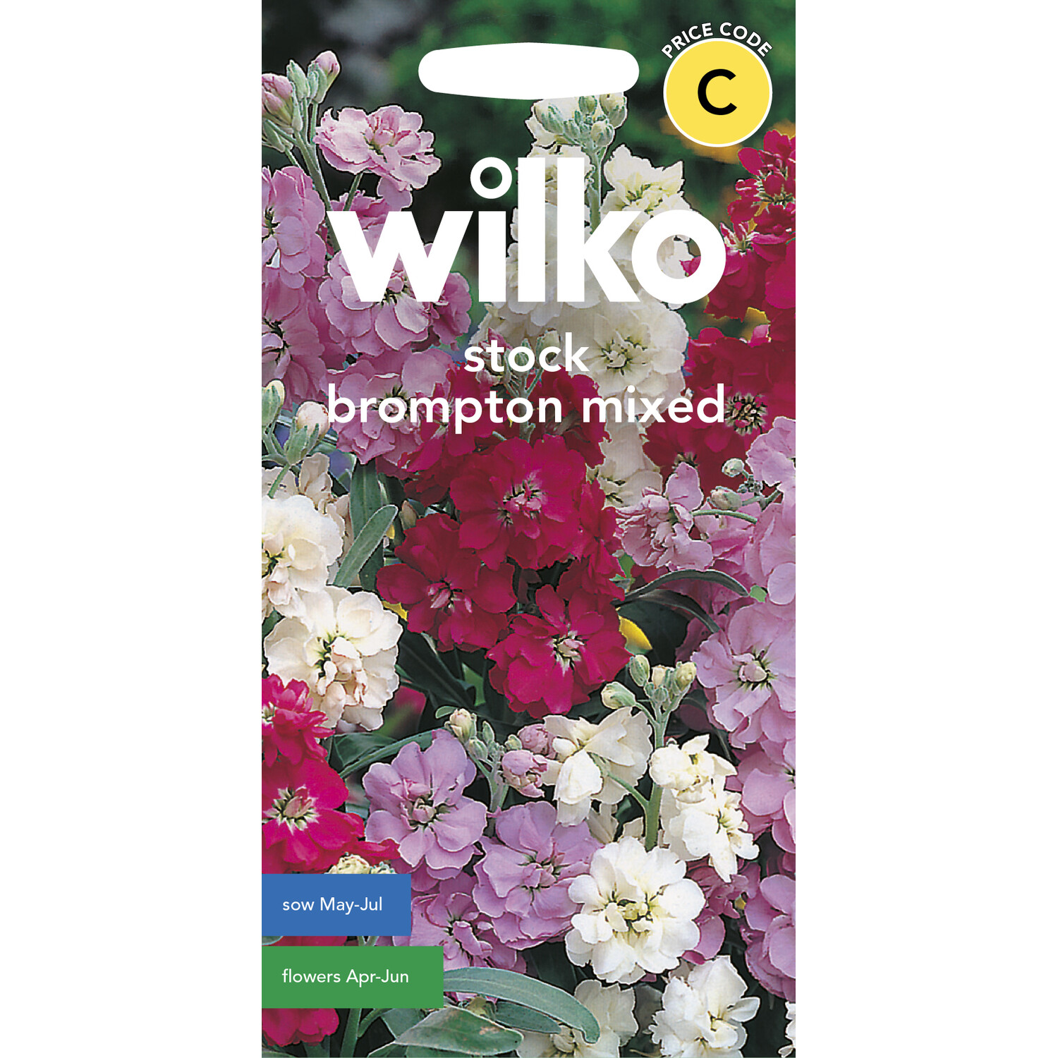 Wilko Stock Brompton Mixed Seeds Pink and White Image 1