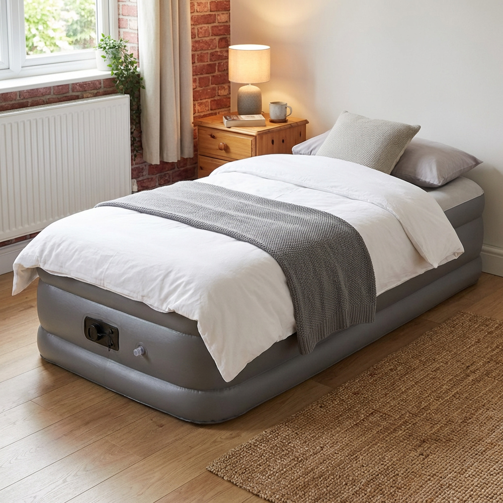 High Raised Twin Size Airbed with Pump Image 2