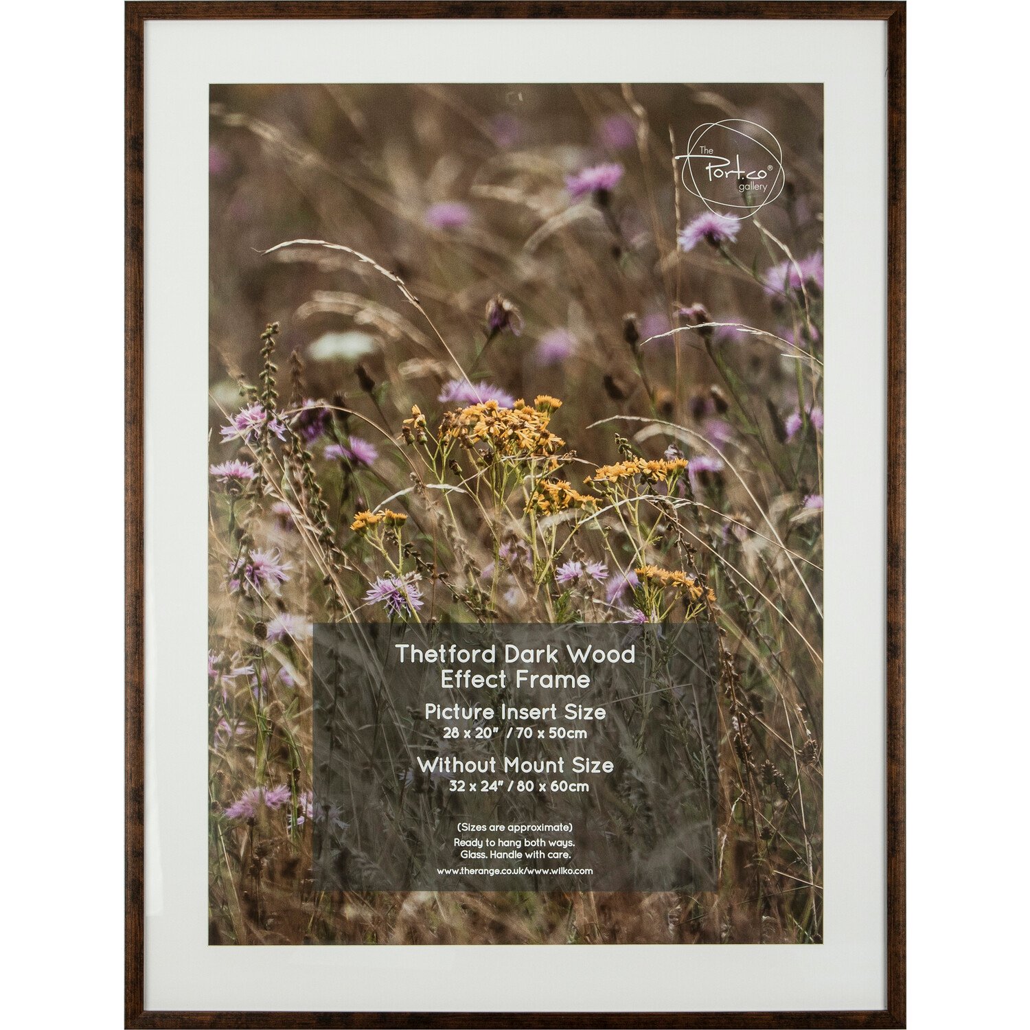 Thetford Dark Wood Effect Frame Brown 32 x 24in Image 1