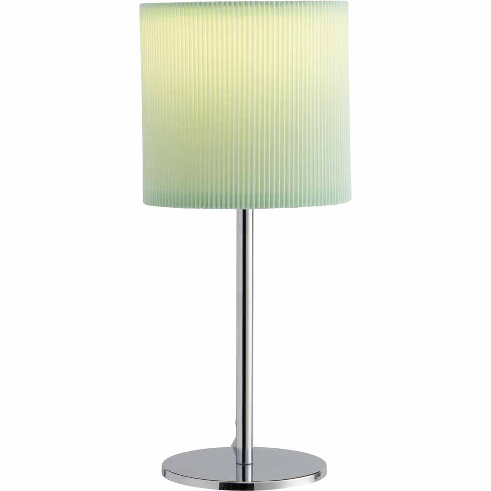 Wilko Mint Micro Pleat Table Lamp, Mint Green Table Lamp
