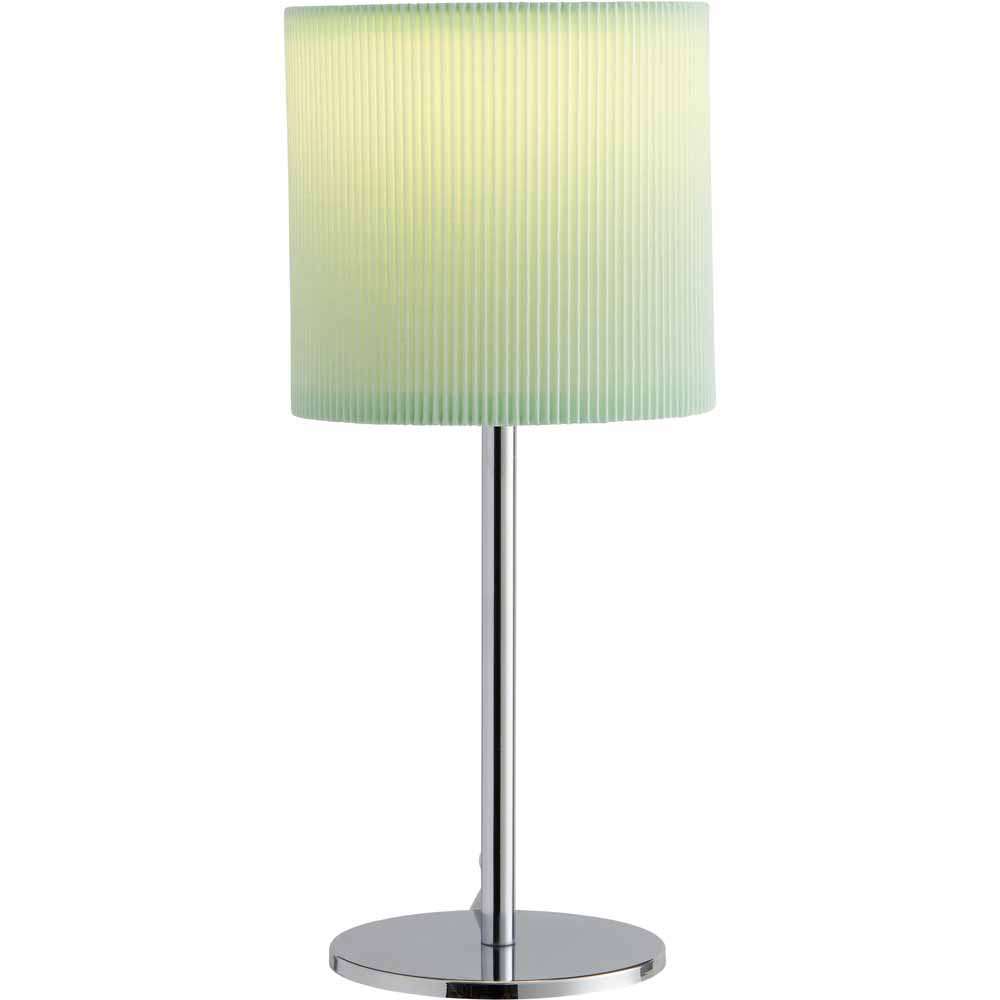 Wilko Mint Micro Pleat Table Lamp Wilko Mint Micro Pleat Table Lamp, Mint Green Table Lamp