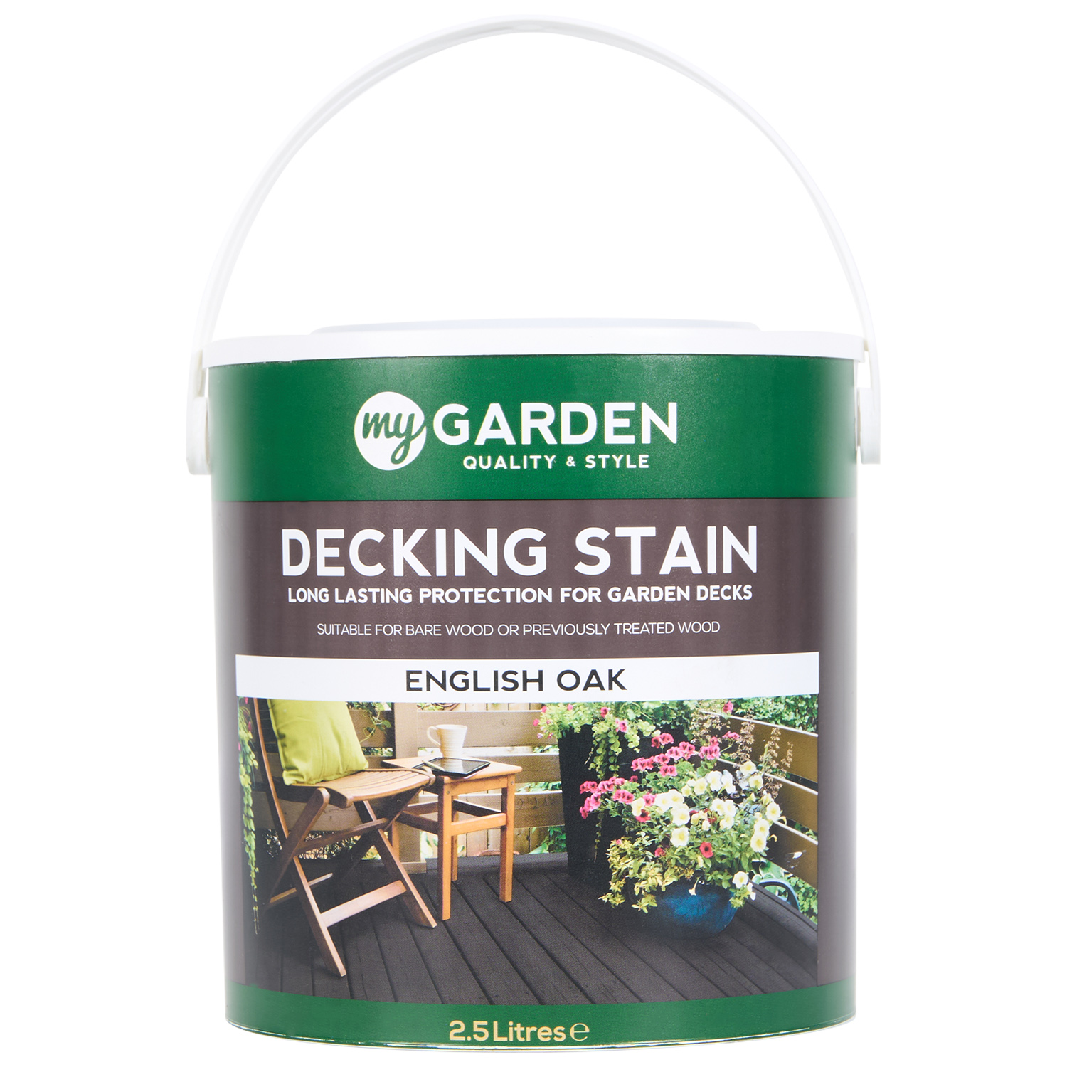 My Garden English Oak Decking Stain 2.5L Image 1