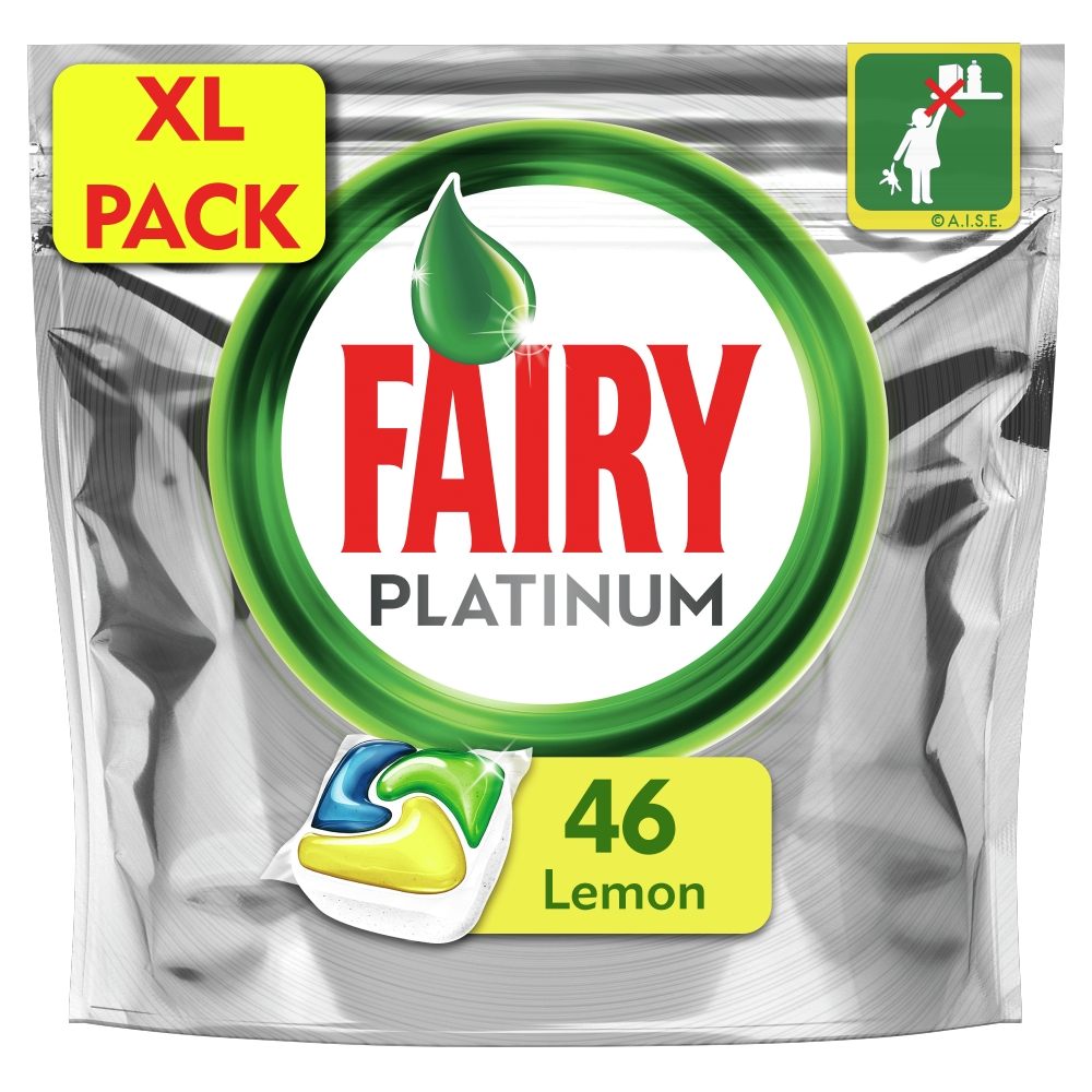 Fairy Platinum Auto Dishwasher Tablets Lemon 46ct Image 1
