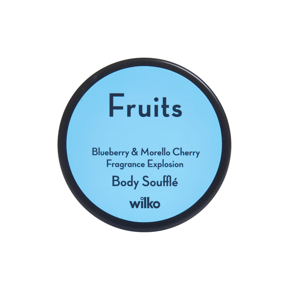 Wilko Fruits Blueberry and Morello Cherry Body Souffle 200ml Image 1