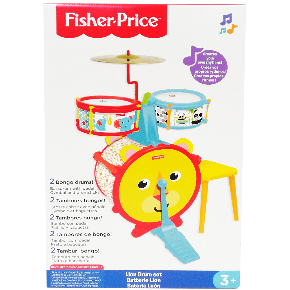 REIG Fisher Price Yellow Drum Set Image 2