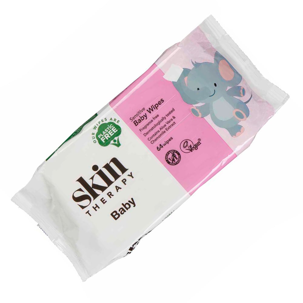 Skin Therapy Plastic Free Sensitive Baby Wipes 64 pack Image 3
