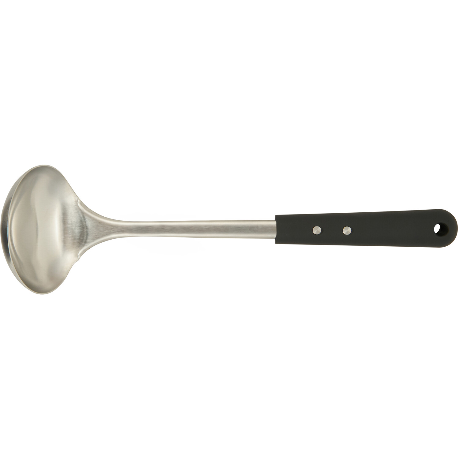 Kitchenmaster Stainless Steel Ladle with Black Soft Touch Handle Image 5
