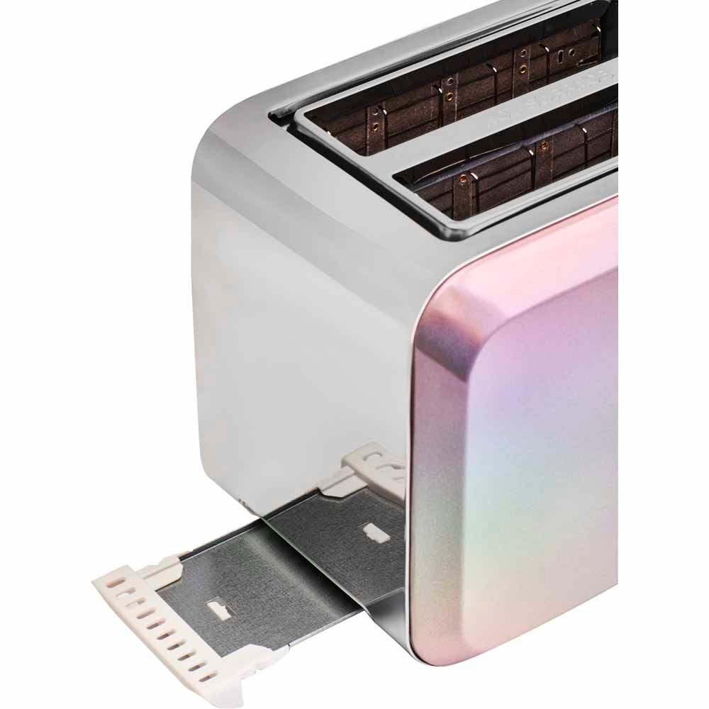 Wilko Pink Pearlescent Finish Toaster 2 Slice Image 4