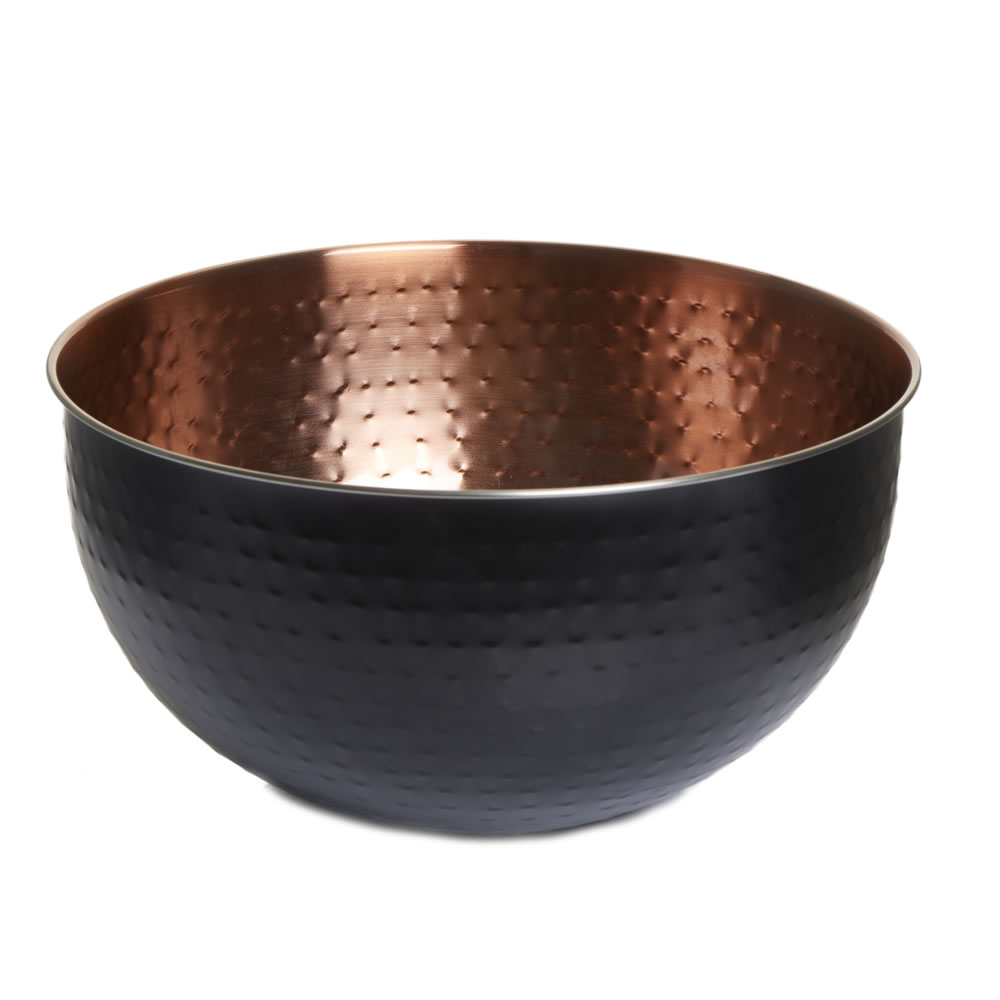 Wilko Black and Copper Effect Bowl Wilko
