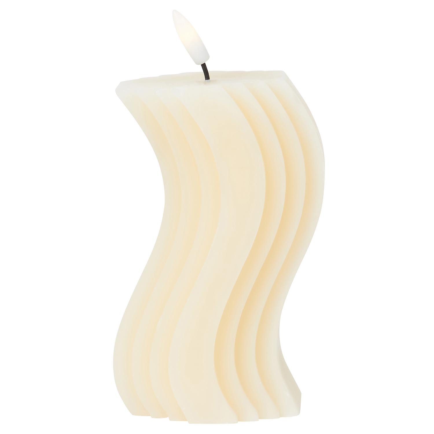 Wavy LED Candle - Cream Image 3