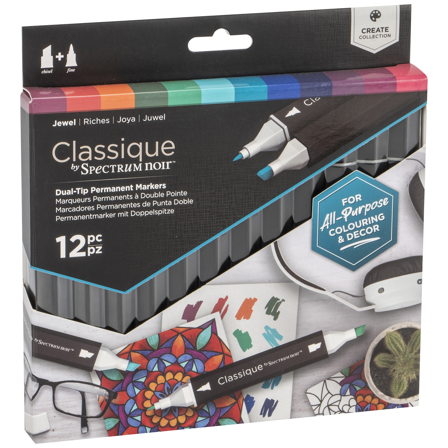 Spectrum Noir Classique Jewel Marker Pens 12 Pack Image 1