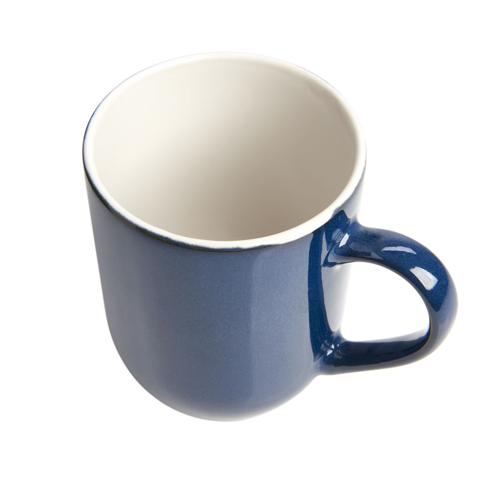 Wilko Dark Blue Reactive Glazed Mug Image 2