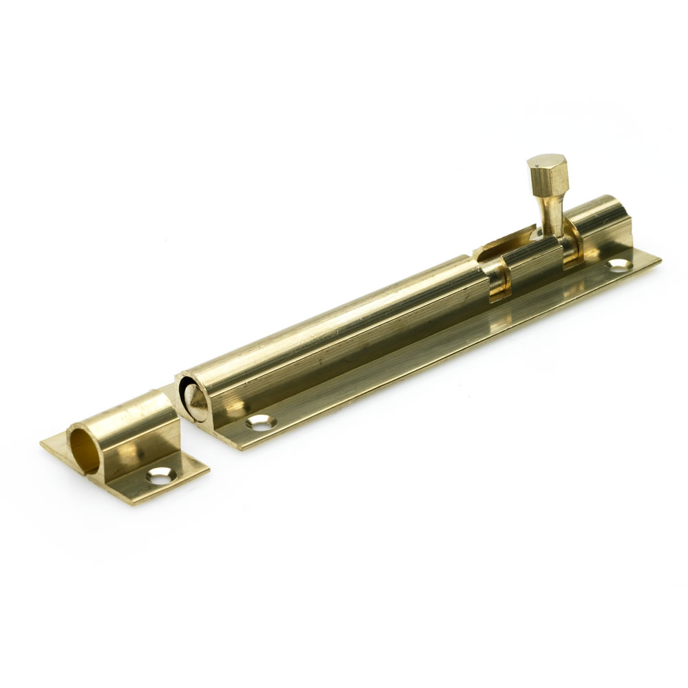 Wilko 100mm Polished Brass Cabin Hook Image