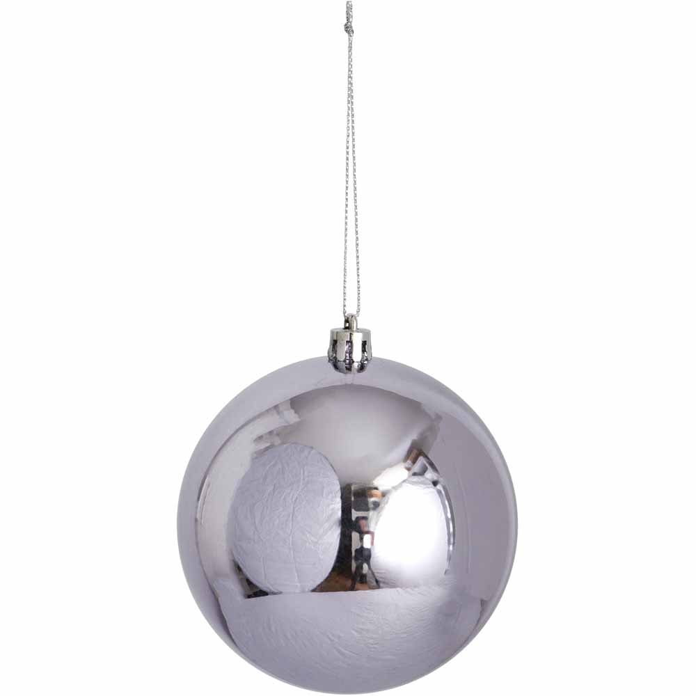 Wilko Glitters Pink Christmas Baubles 7 Pack Image 7