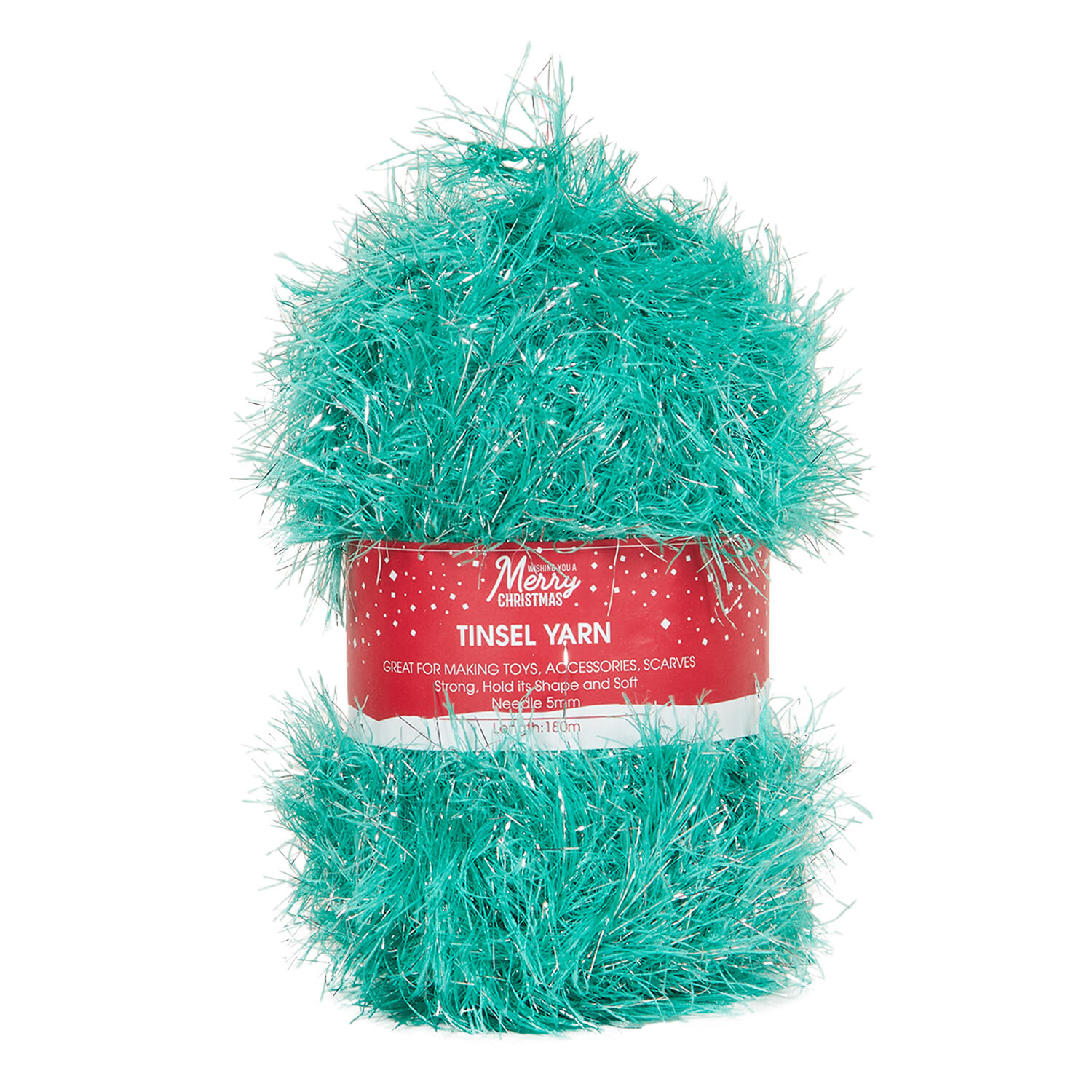 Red or Green Tinsel Yarn - Red Image 2