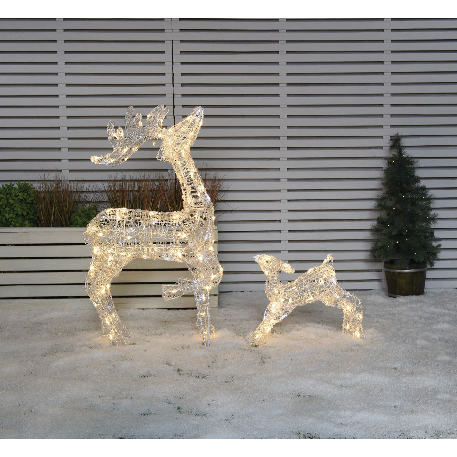 Acrylic Reindeer Family Decoration Image 1