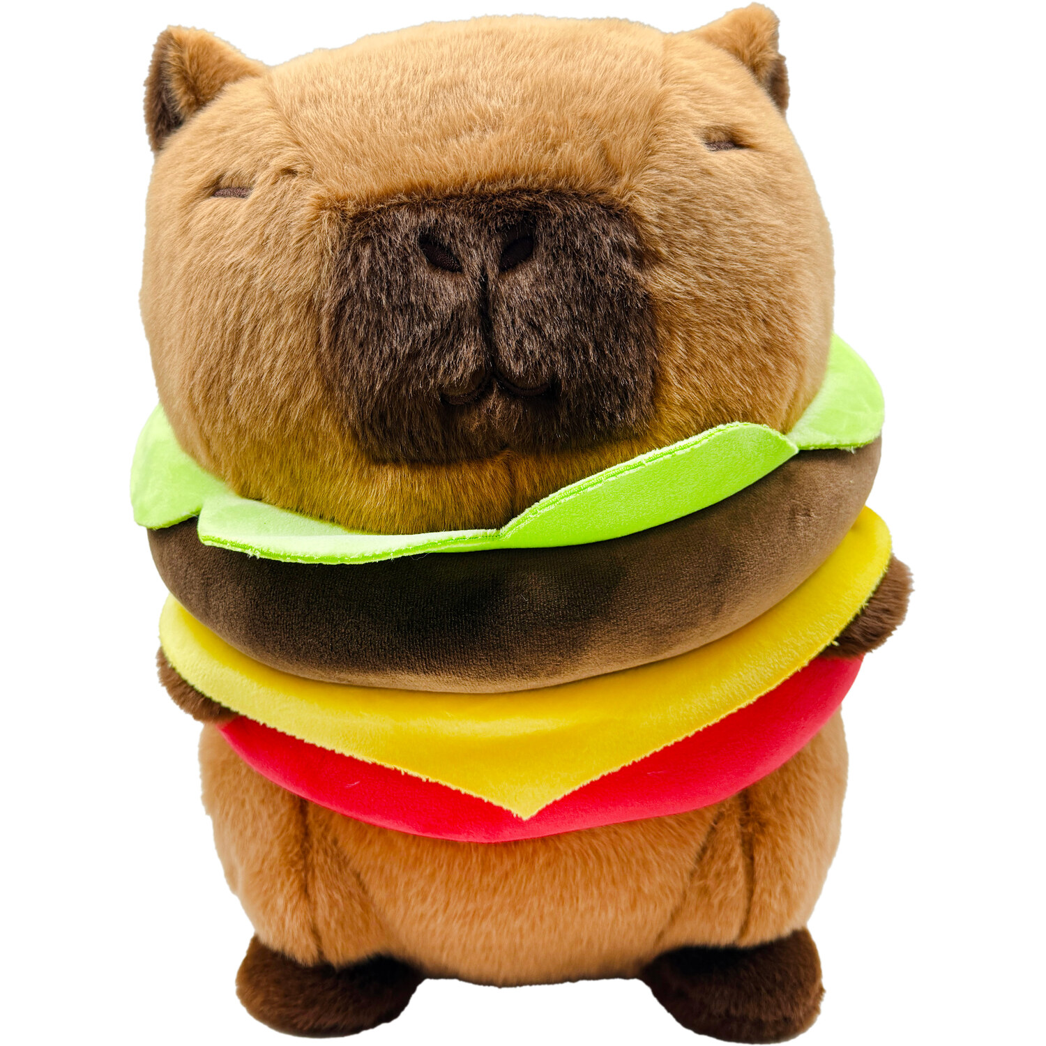 Capybara Burger Plush Toy Brown Image 4