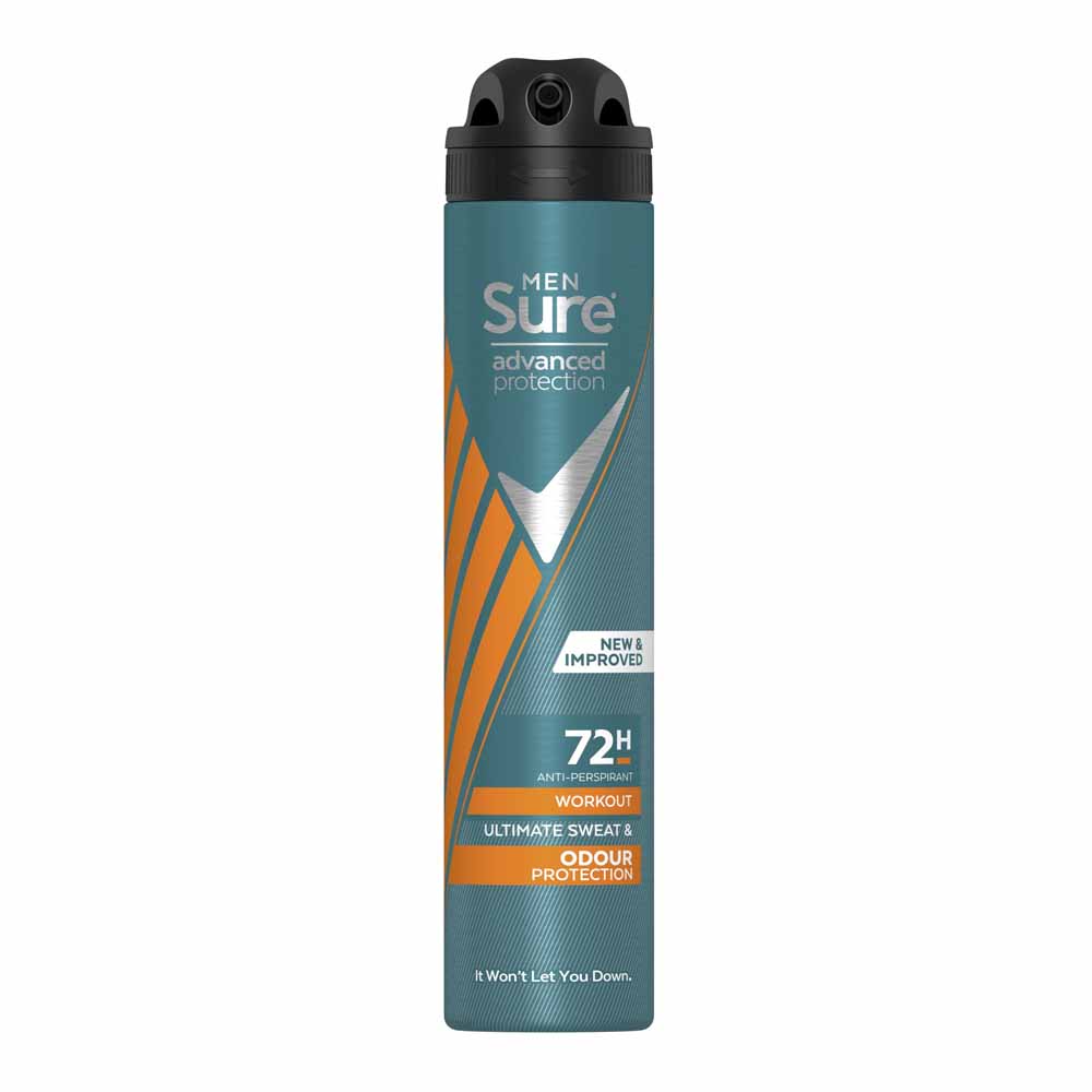 Sure Antiperspirant Advanced Work Out 200ml Wilko
