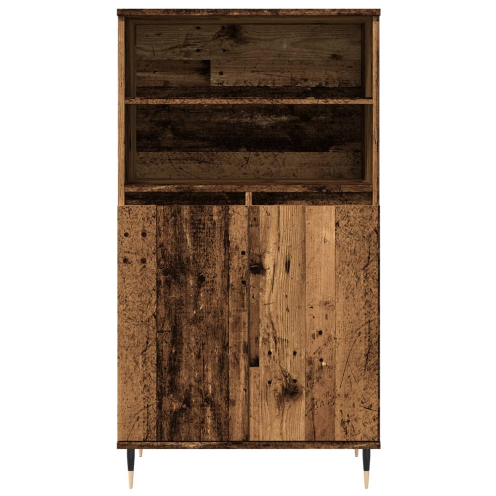 vidaXL 2 Door 2 Shelf Old Wood Highboard Image 4