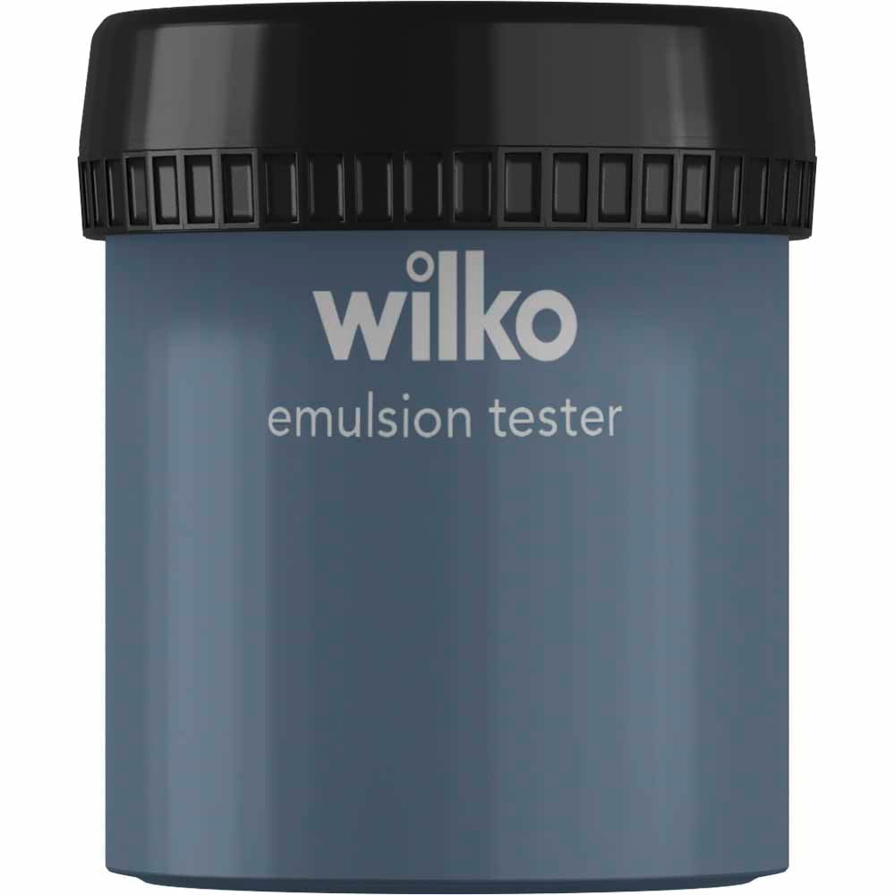 Wilko Jetty Blue Emulsion Paint Tester Pot 75ml Image 1