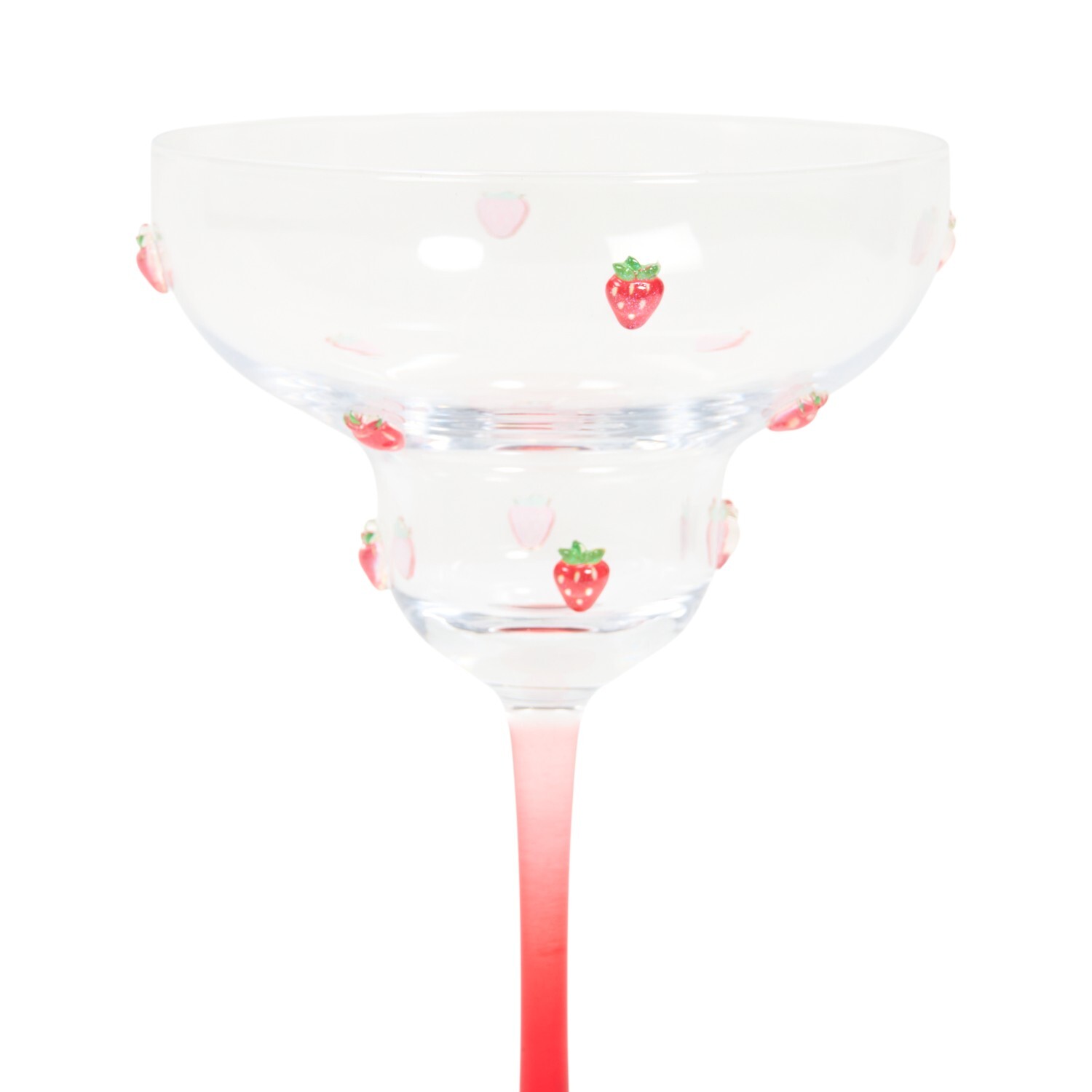 Strawberry Margarita Glass Red Image 2