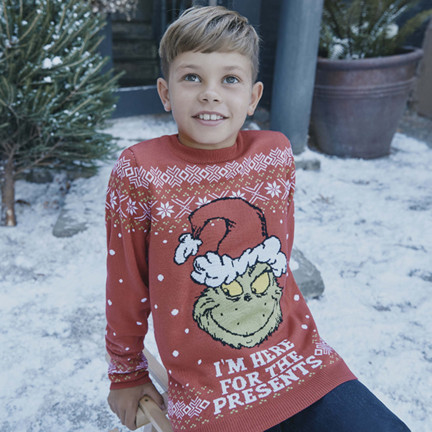 Grinch Christmas Jumper  - Red / 8 - 9 years Image 3