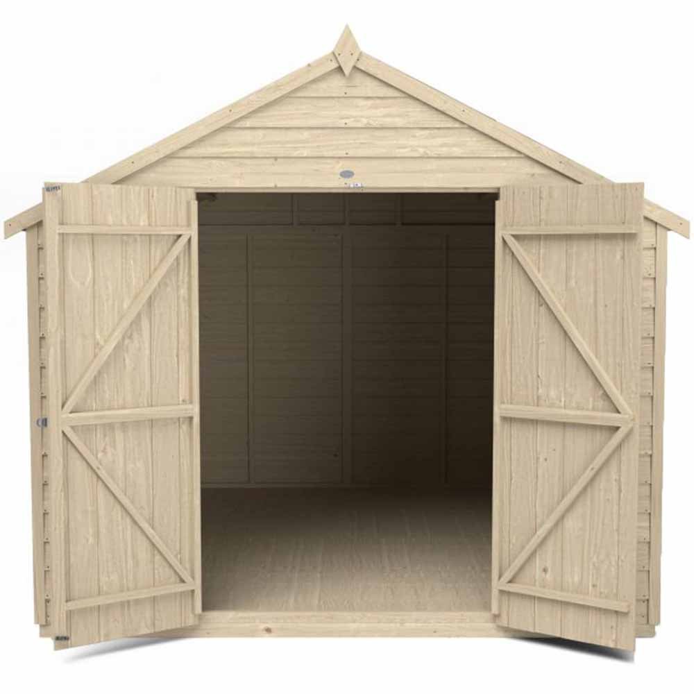 Forest Garden 10 x 8ft Double Door Pressure Treated Overlap Apex Shed Image 8