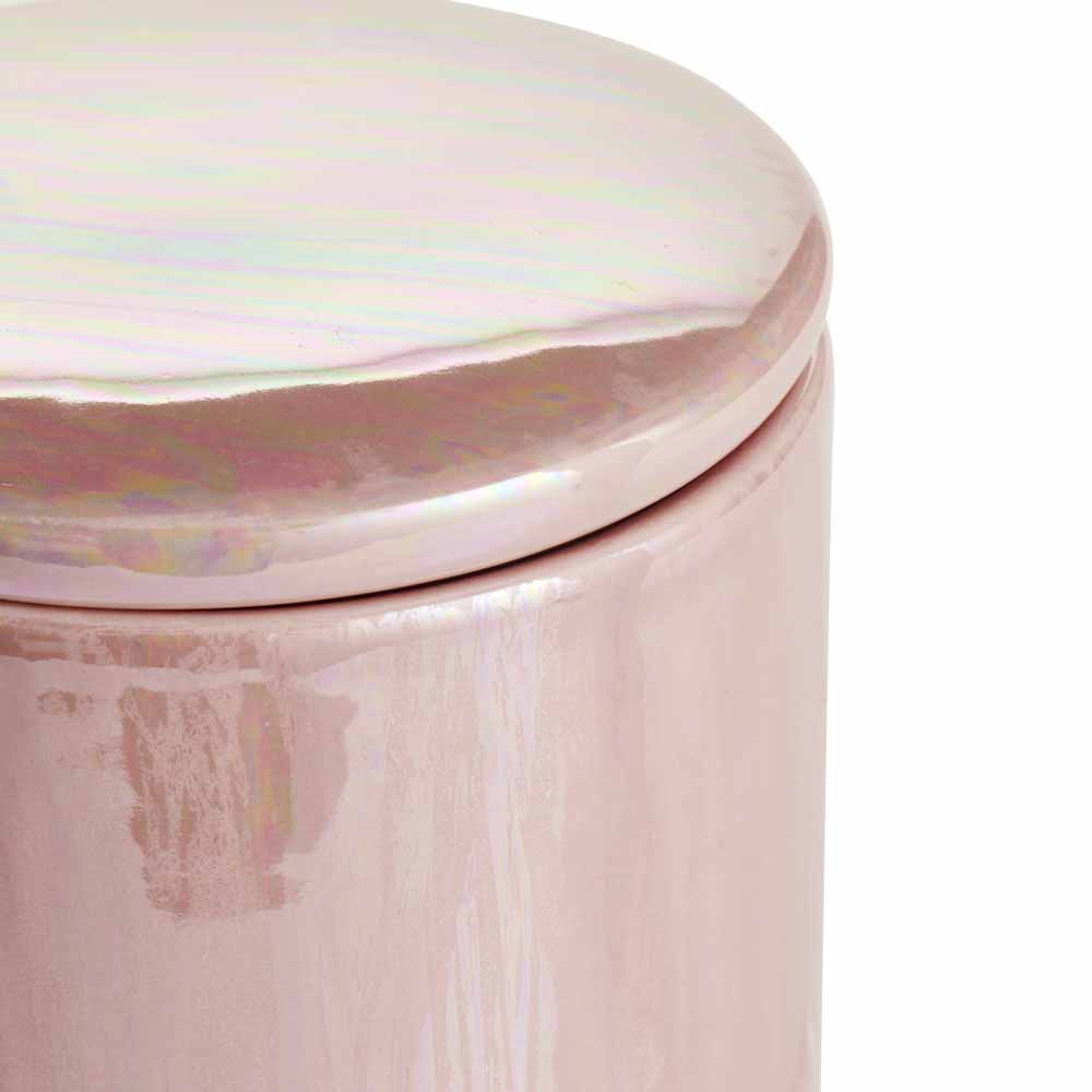Wilko Pink Pearlescent Canister Image 2