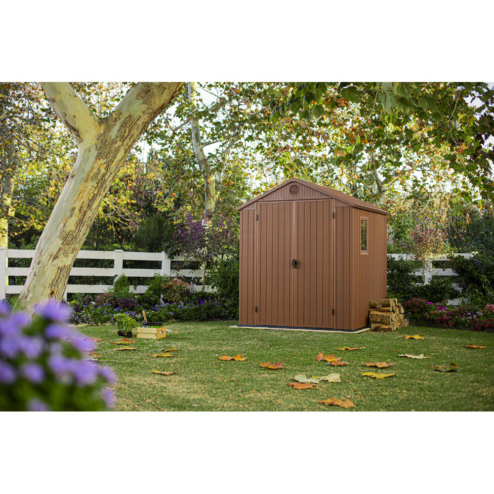 Keter Darwin 6 x 6ft Brown Outdoor Storage Shed Image 3