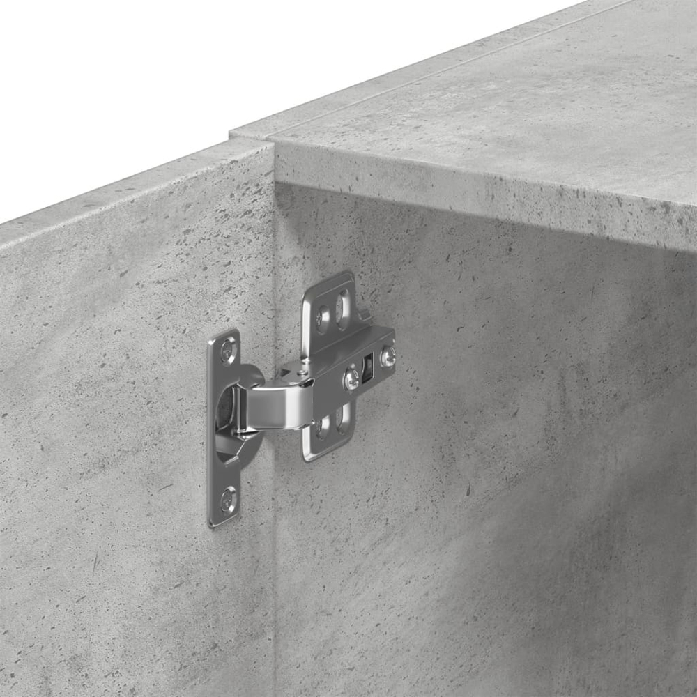 vidaXL Single Door Concrete Grey Wall Mounted Storage Cabinet Image 9