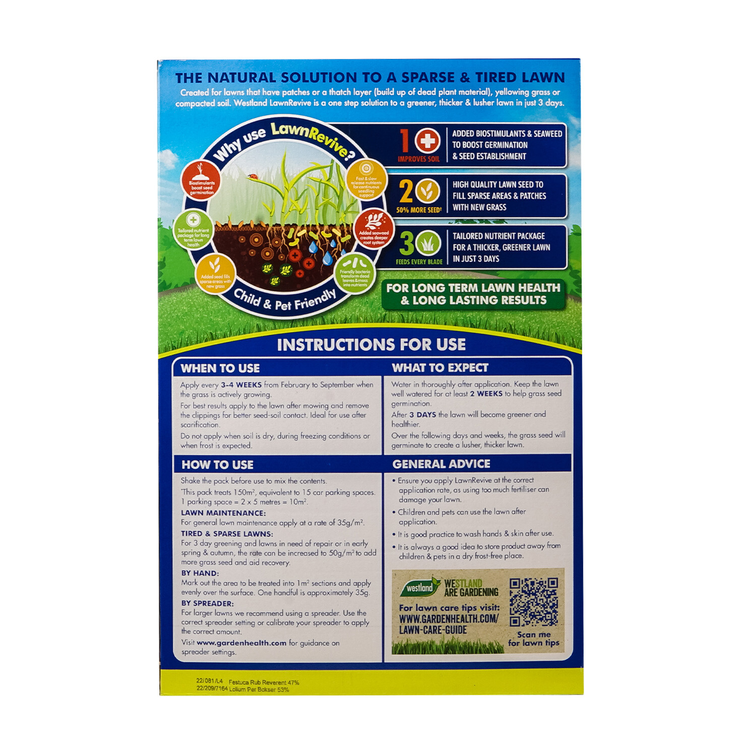 Westland Natural Lawn Thickener and Revive Image 2