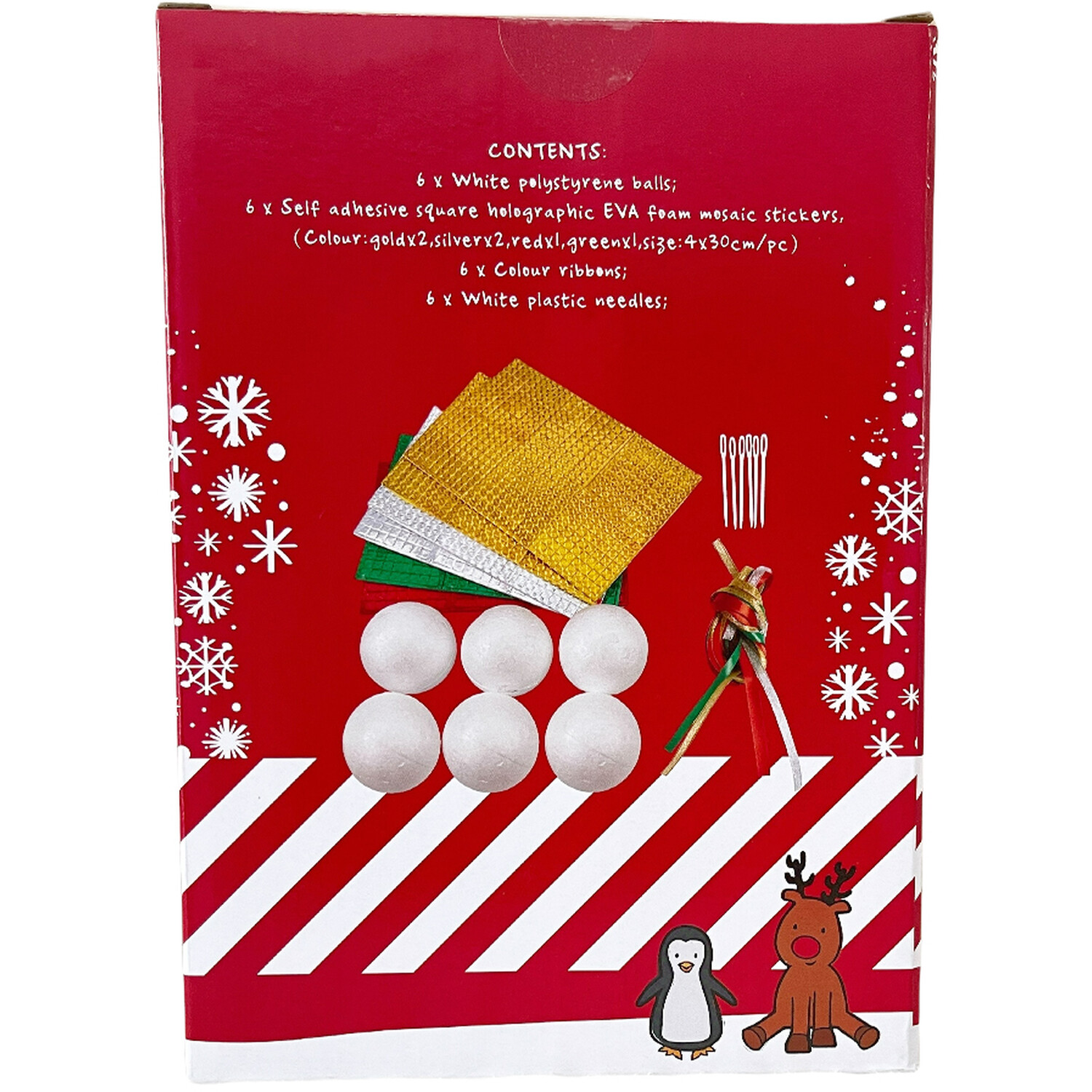 Mosaic Bauble Decoration Kit White Image 2