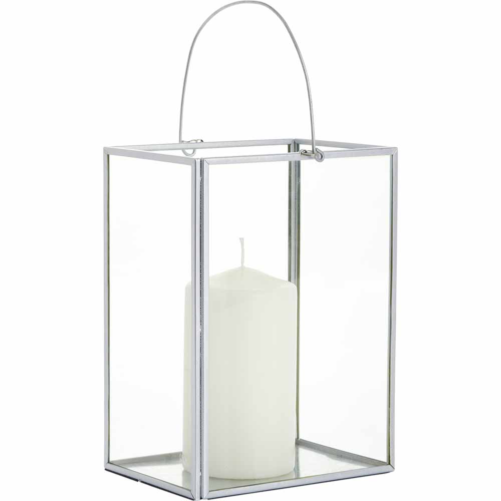 Wilko Small Lantern Silver Wilko