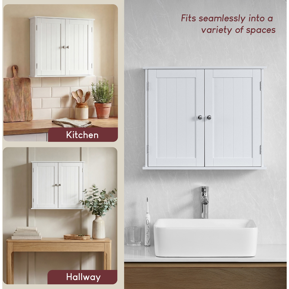 BATH VIDA Priano White 2 Door Bathroom Cabinet Image 5