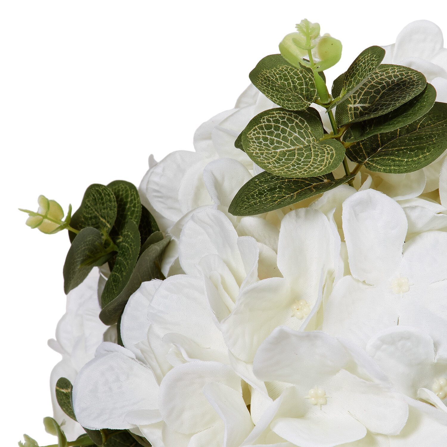Hydrangea & Eucalyptus Arrangement - White Image 2