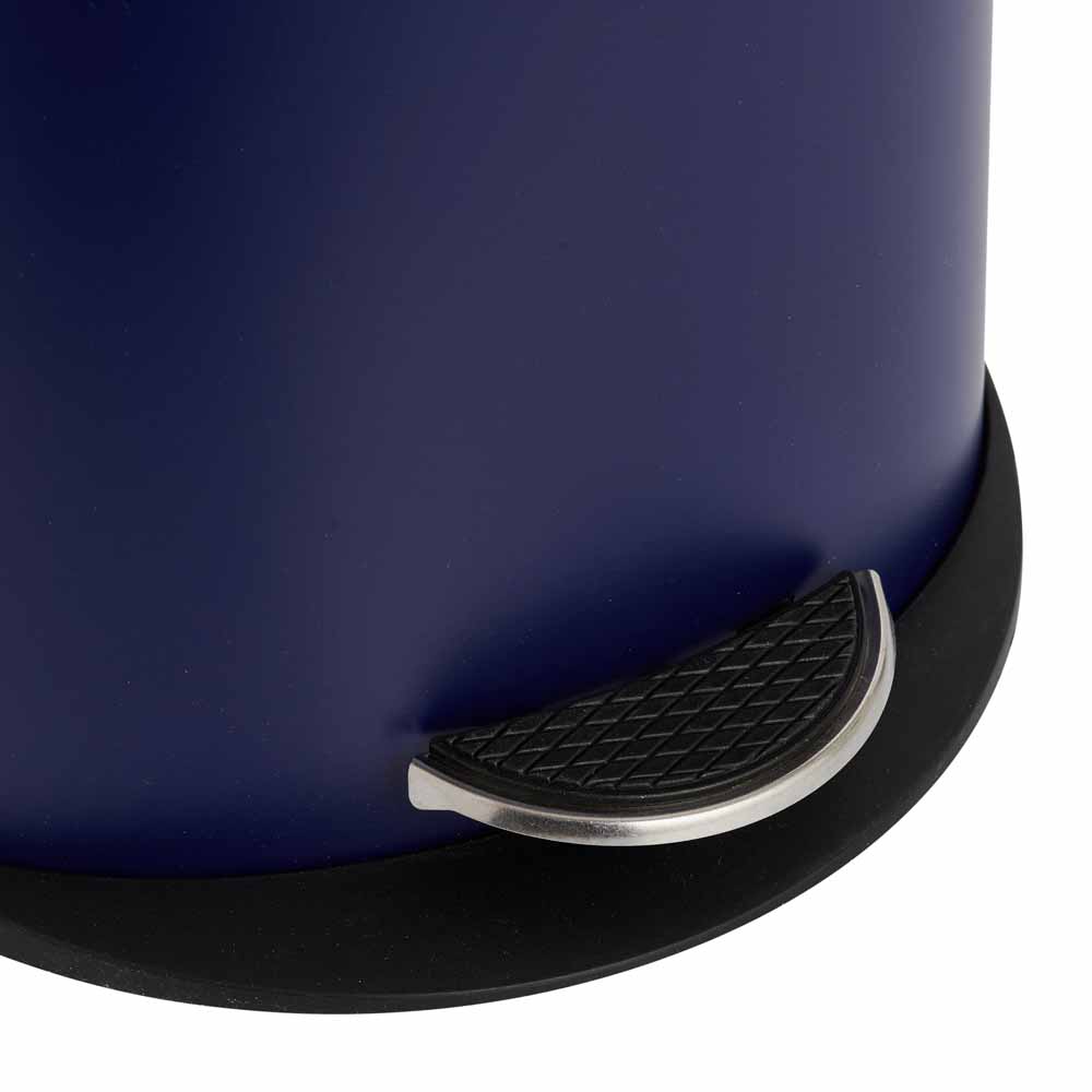 Wilko Oval Blue Waste Bin 5L Wilko
