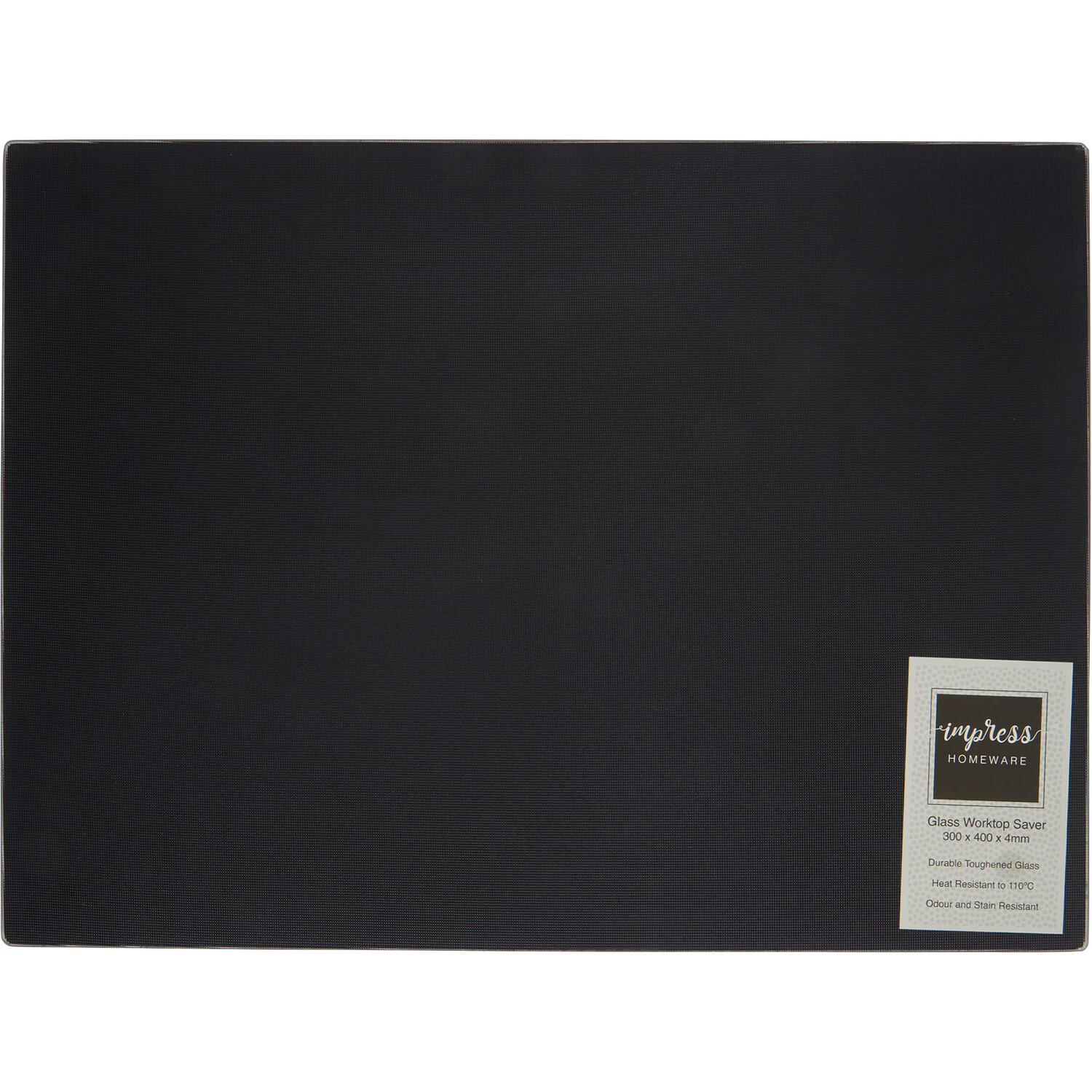 Black Glass Worktop Saver - Black Image 1