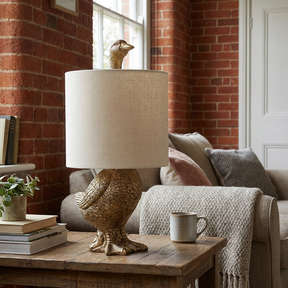 Goose Table Lamp - Gold Image 4