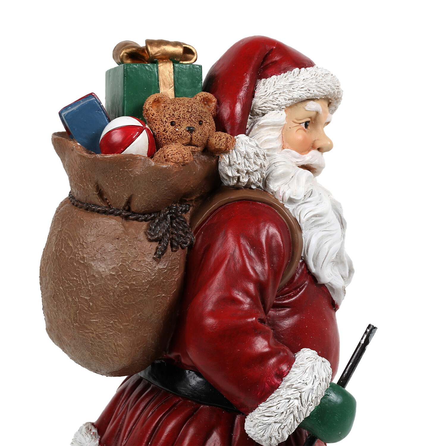 Skiing Red Santa Christmas Ornament Image 3