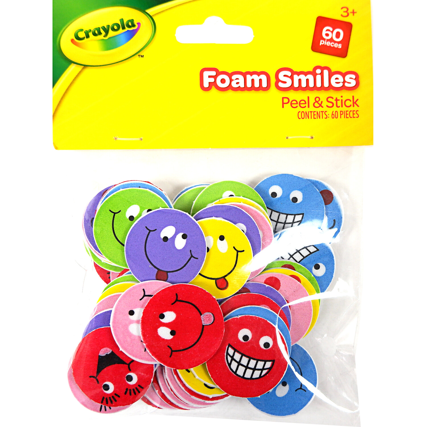Pack of 60 Foam Smile Shapes Image
