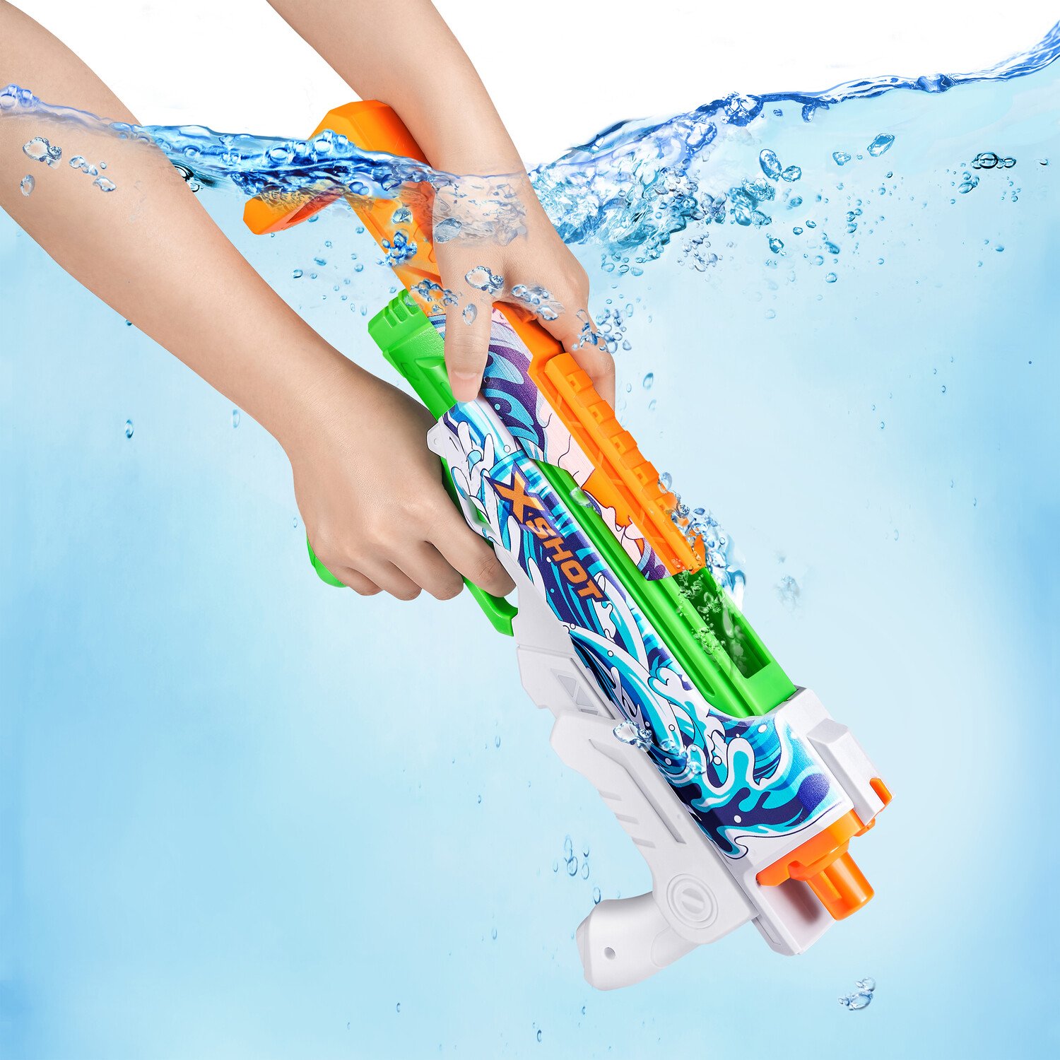 X-Shot Skins Fast Fill Hyperload Water Blaster - White Image 6