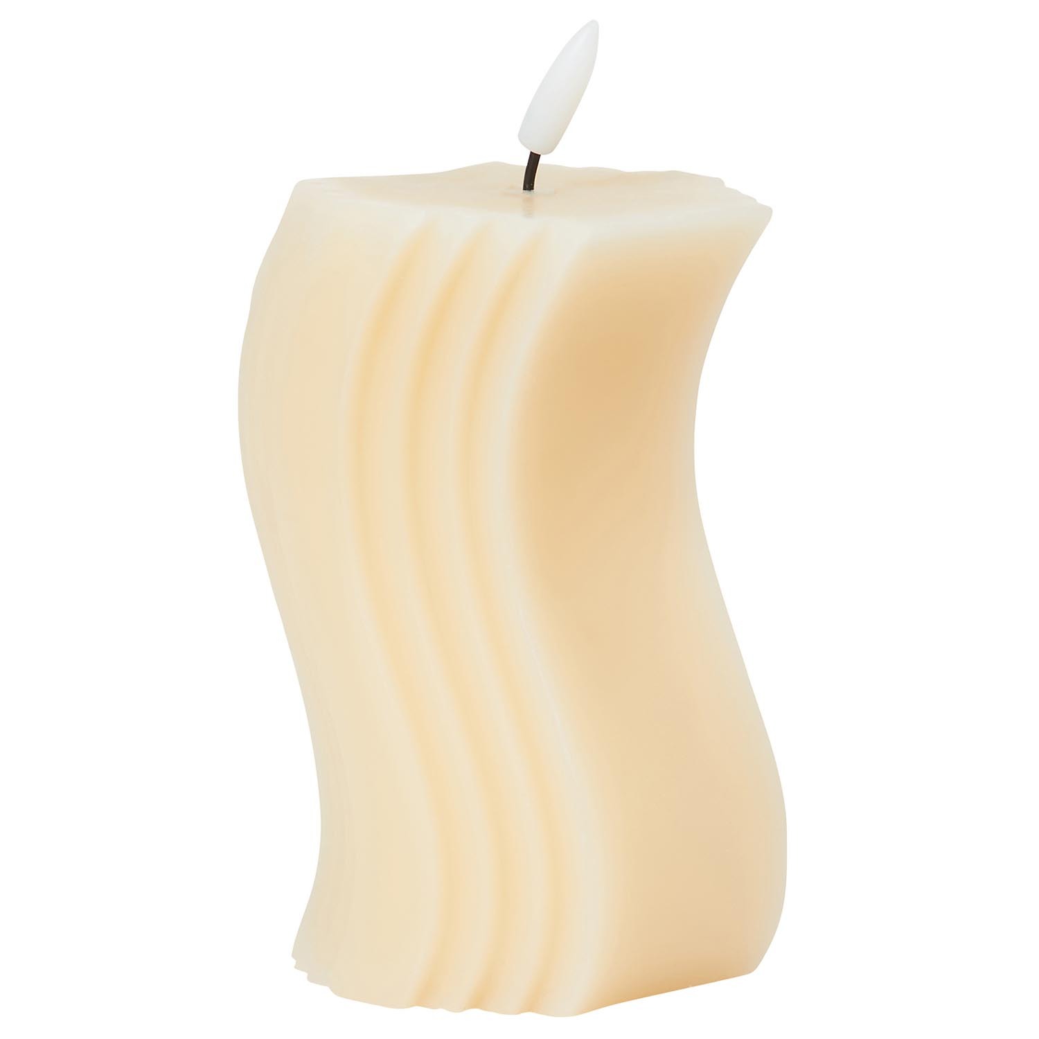 Wavy LED Candle - Cream Image 5