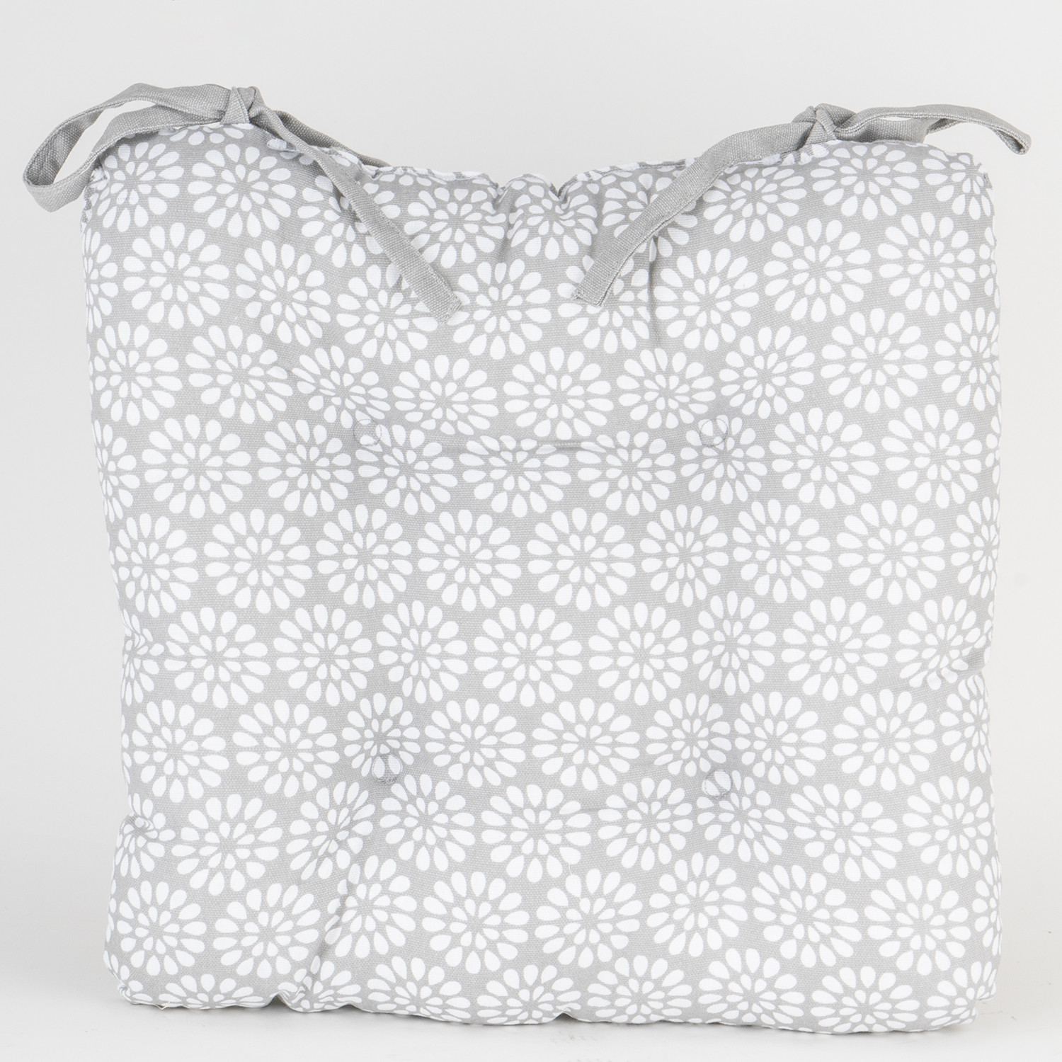 Geometric Blossom Button Seat Pad Image 1
