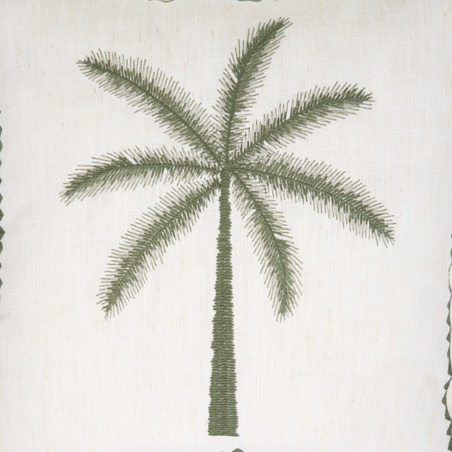 Casablanca Palm Outdoor Cushion White Image 2