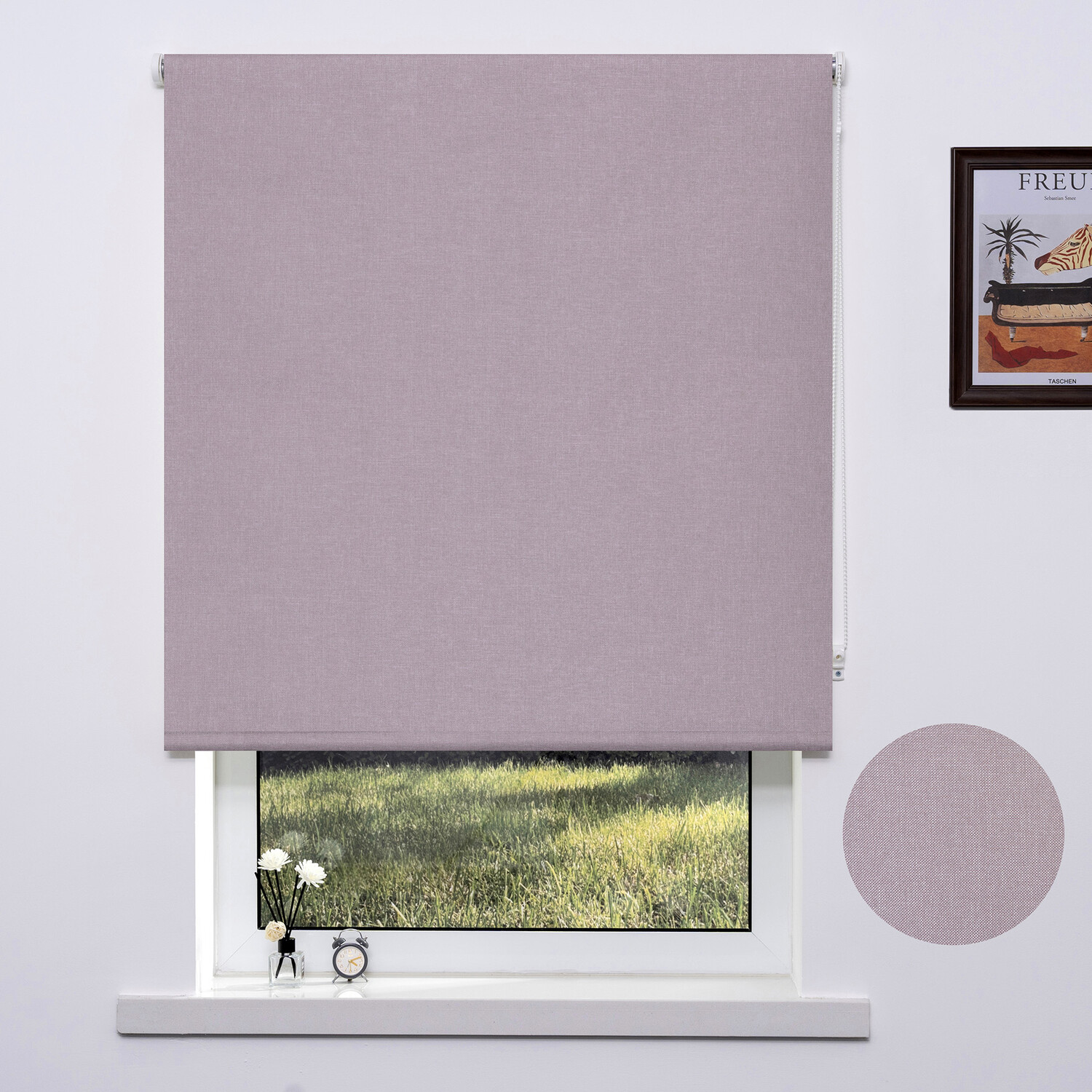 Trends Textured Blackout Blinds Rose 60cm Image 2