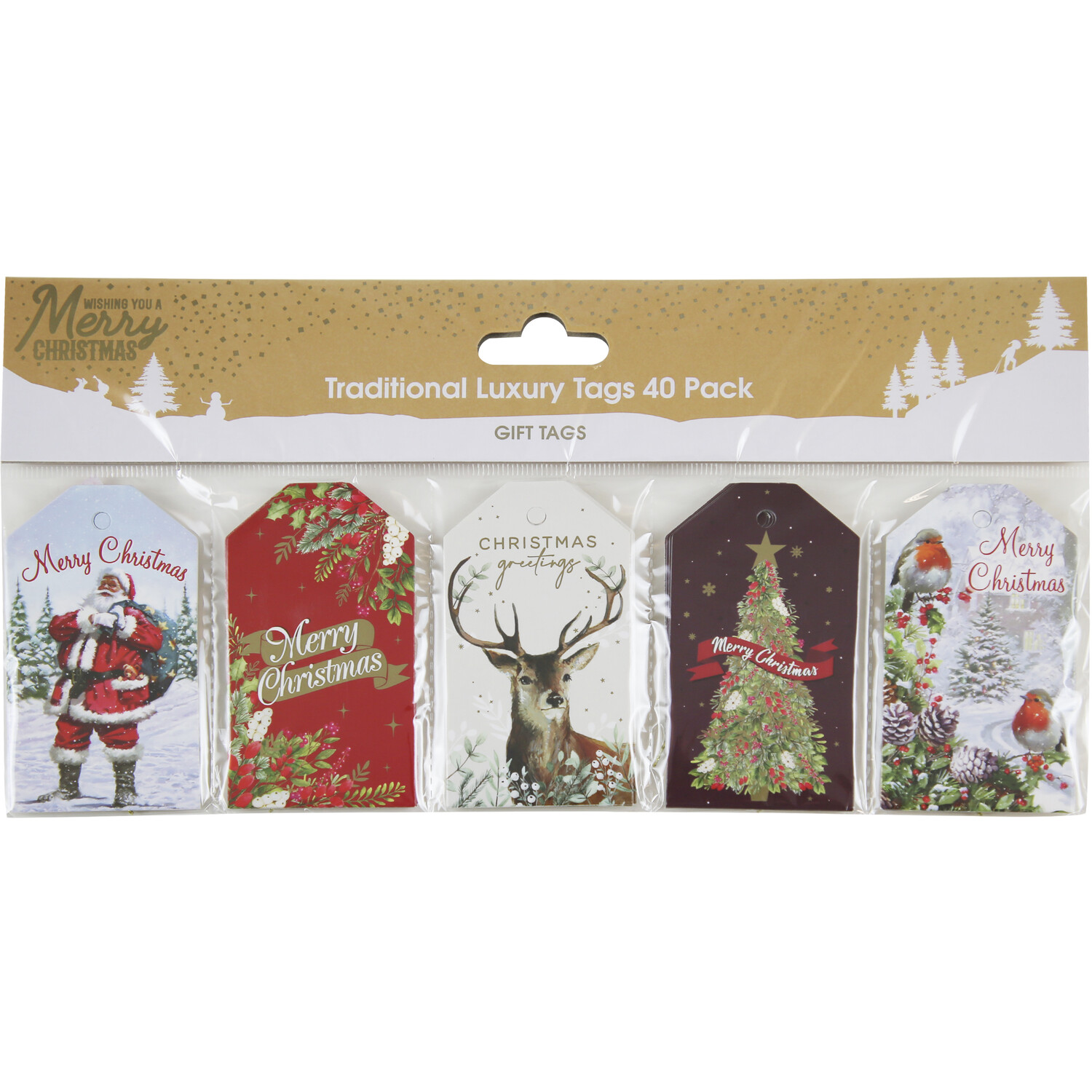 Pack of 40 Traditional Gift Tags Image