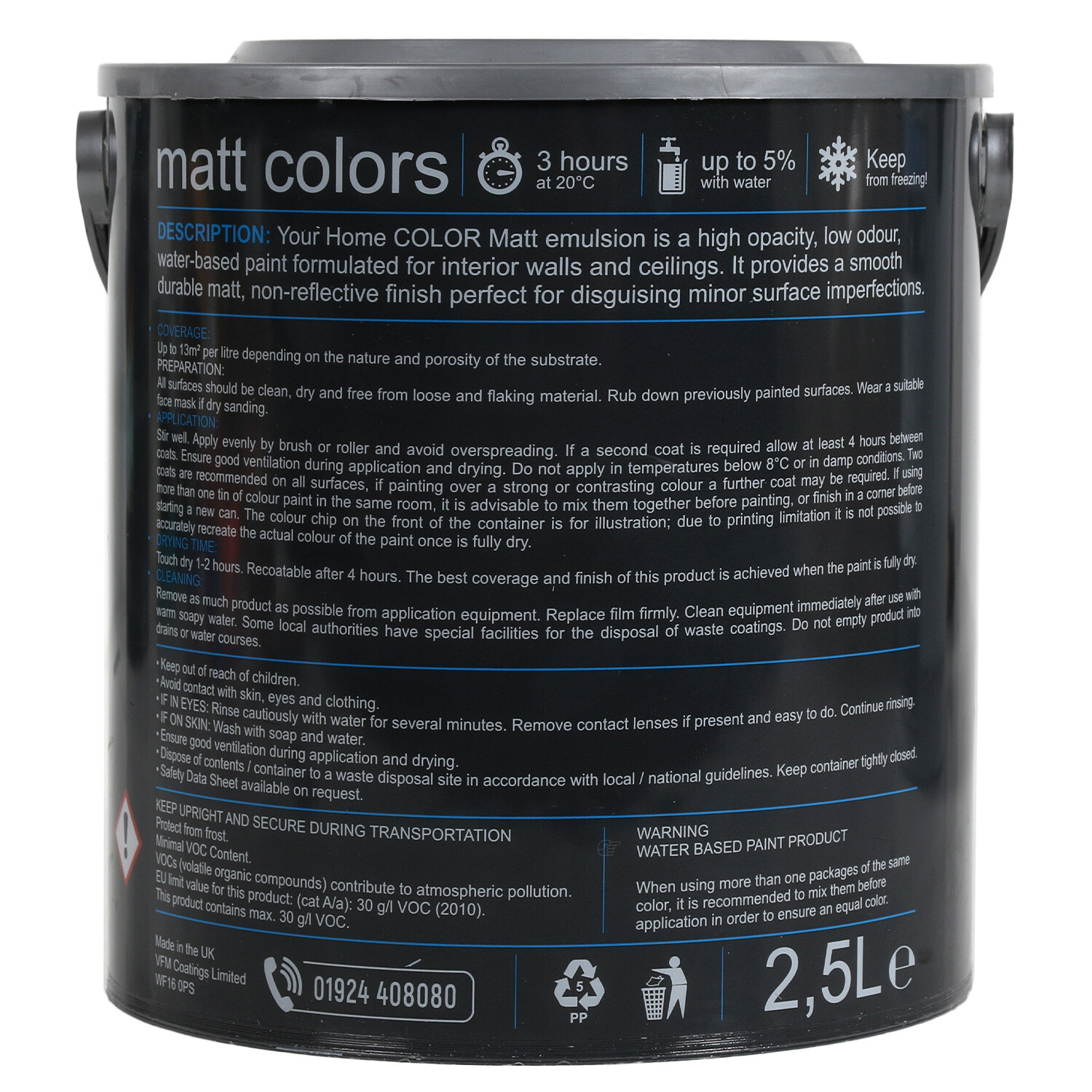 Your Home Walls & Ceilings Whispered Willow Matt Emulsion Paint 2.5L Image 2