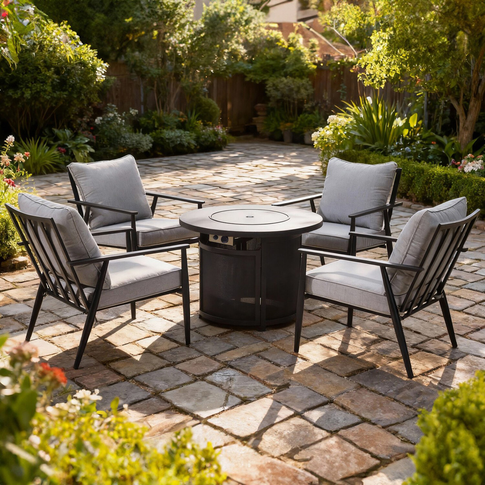 Lexi Fire Pit Set Black Image 6